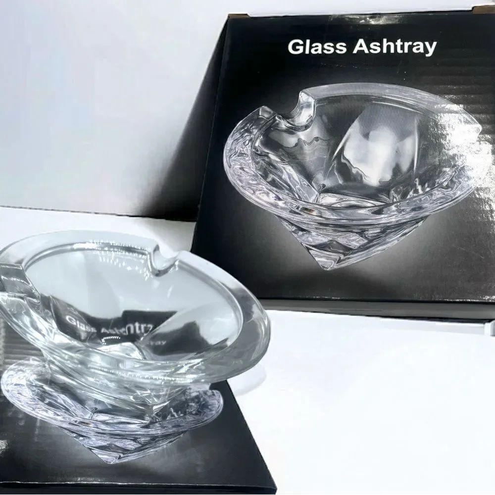 Home Decor l Glassware l Cigar Cigarette Ashtray, Jewelry Holder l New in Box